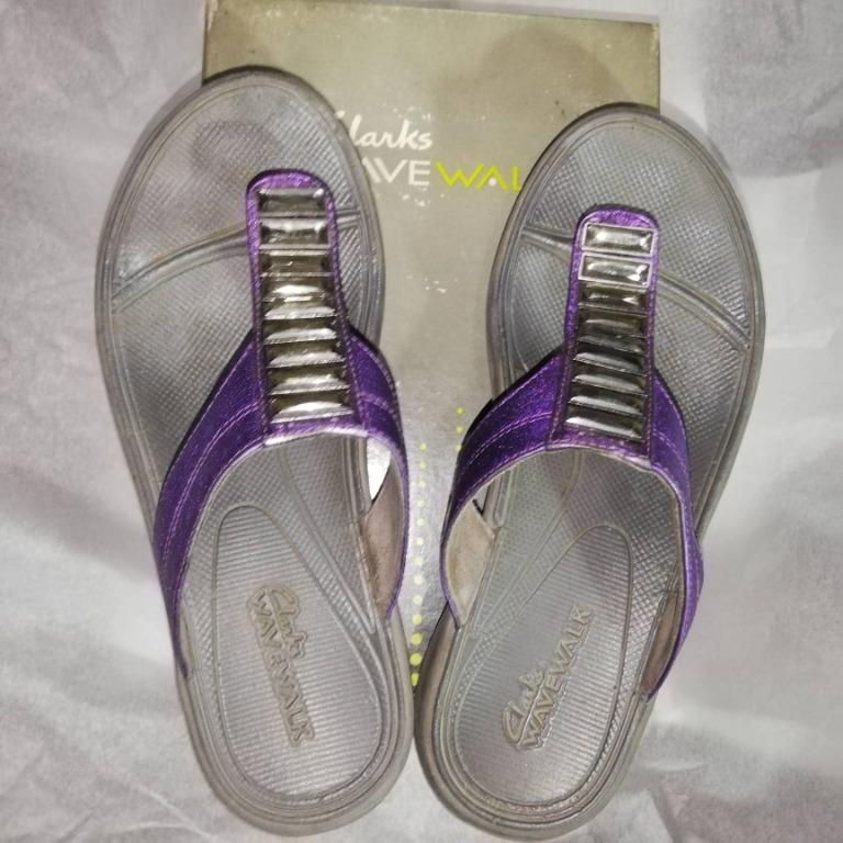 Original Used Clarks Women Walk Jewel Leather Fashion Sandals size euro 37 Used Women s Fashion Footwear Flats Sandals on Carousell