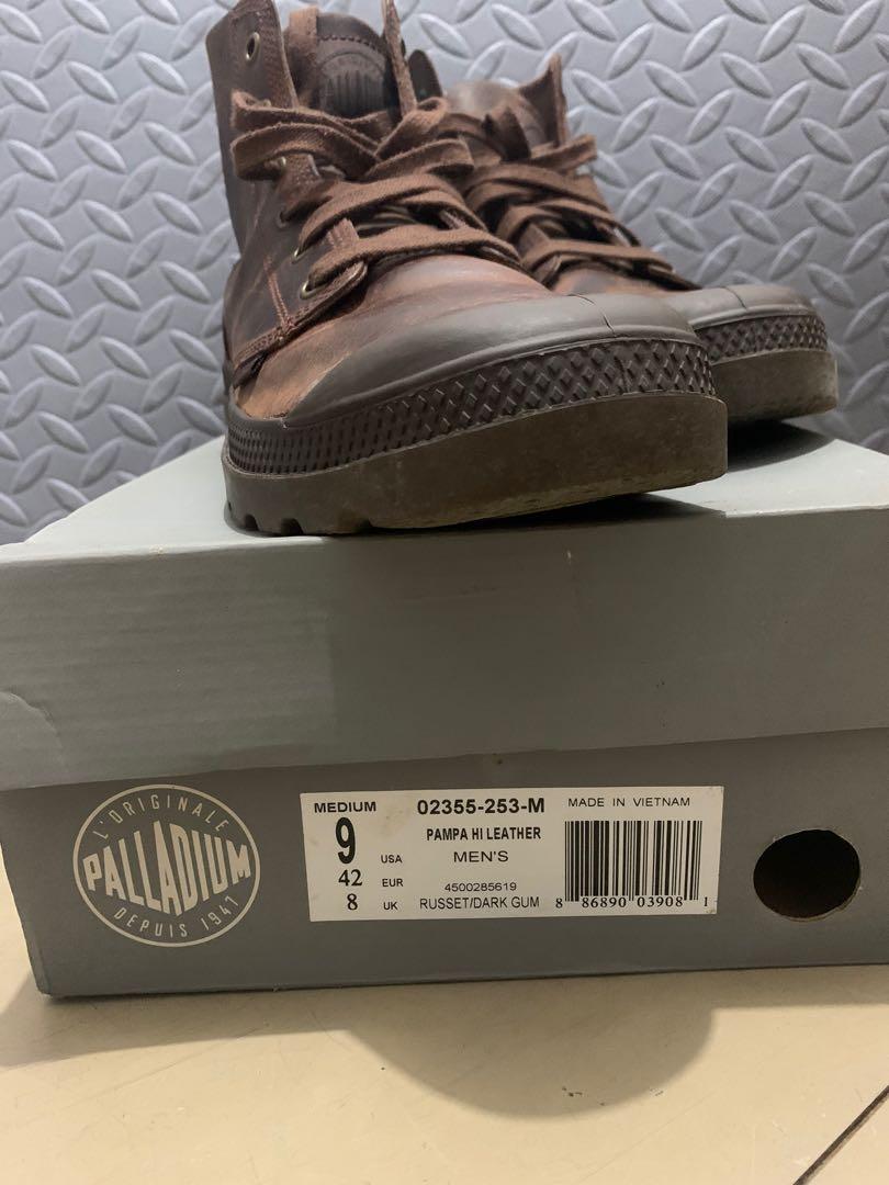 palladium pampa hi leather black