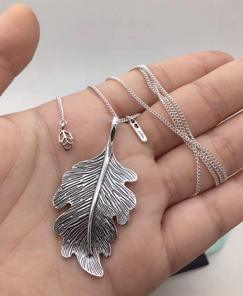 Pandora oak leaf necklace store