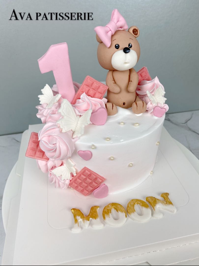 Teddy Bear Themed 1st Birthday Party Dessert Table - Candee Couture
