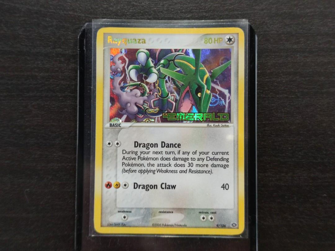 Pokemon Rayquaza Emerald Reverse Holo 9/106, Hobbies & Toys, Toys