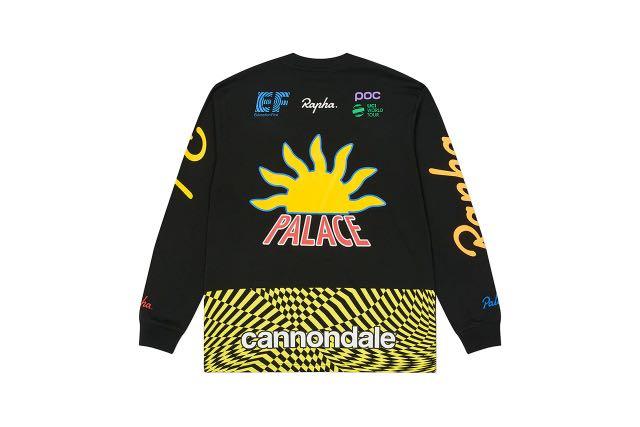 Rapha x Palace Collaboration Long Sleeve tee (Large, Black)