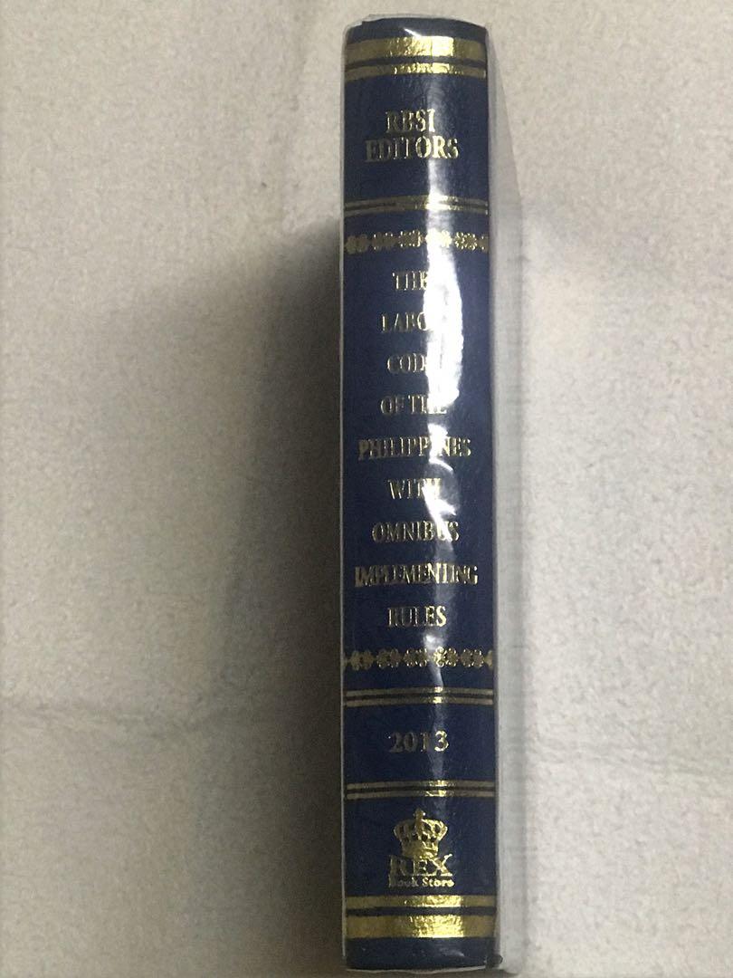 Rex Labor Code 2013 (Law books) (Category: Textbooks) located in Quezon City. Submitted by newfire_9b251b (Listing ID 1173485870, Image 2). Description: Rex Labor Code 2013 No markings W/plastic cover Shipping c/o Buyer ❤️ 1 purchase = 1 freebie ❤️ 2 purchases = 2 freebies ❤️ 3 purchases = 3 freebies 👍 you may choose what freebie/s you like from my listing .