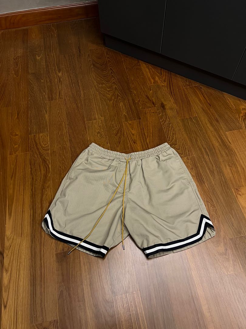 Khaki basketball shorts sales