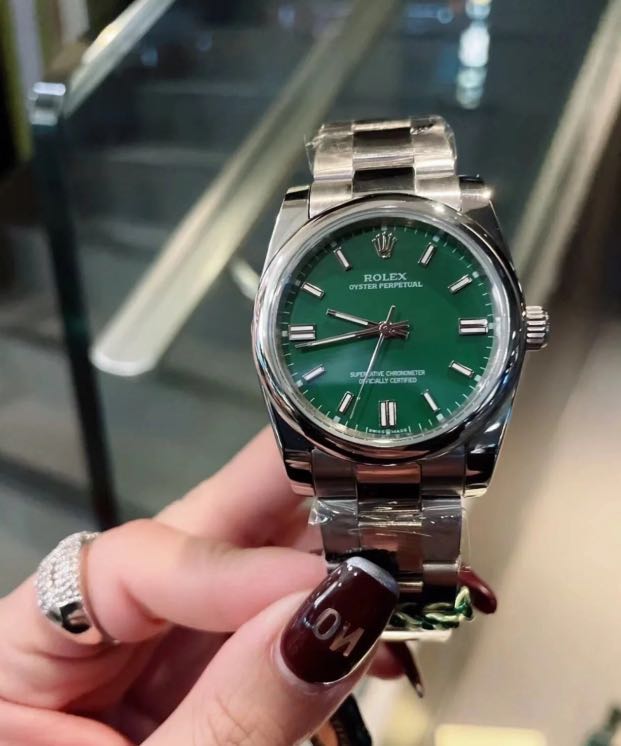 Rolex Oyster Perpetual 36mm Green Dial Luxury Watches on Carousell