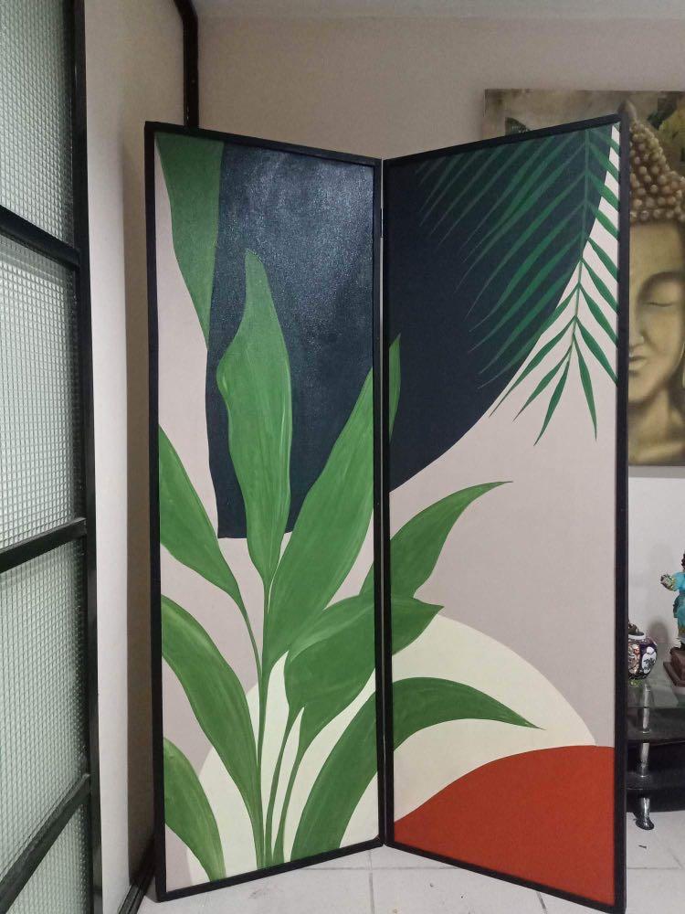 Room Divider 2 Panels Divider, Furniture & Home Living, Furniture