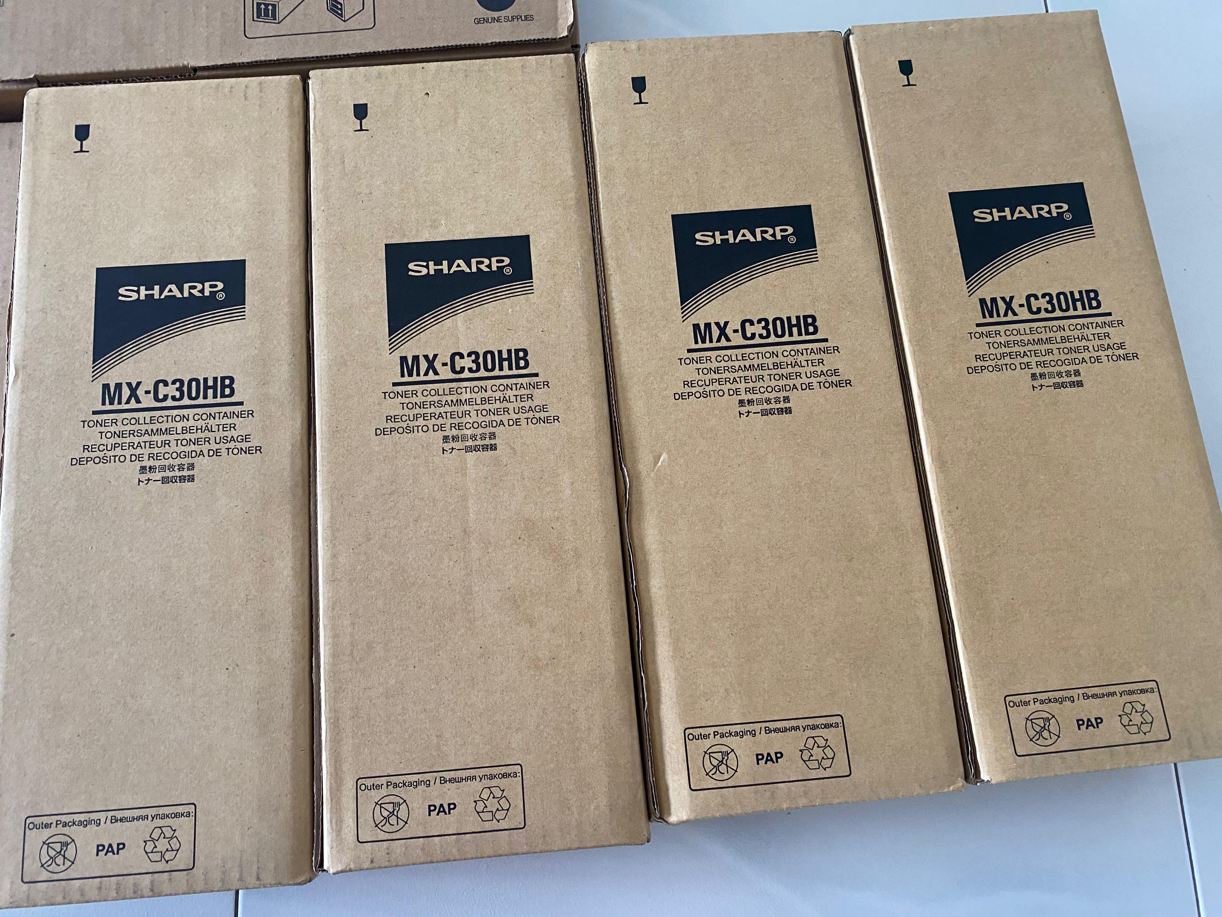 SHARP printer accessories (Category: Printers, Scanners & Copiers) located in Singapore. Submitted by ucantseemebro (Listing ID 1173404220, Image 3). Description: SHARP printing accessories MX-CH30HB Toner Collection Container - $50 per box (Qty left: 4) MX-560AT Toner Cartridge -$50 per box (Qty left: 2) MX-560HB Toner Collection Container -$150 per box (Qty left: 2) Special promotion: Whole set $500 (U.P $600) !! 👍🫰 .