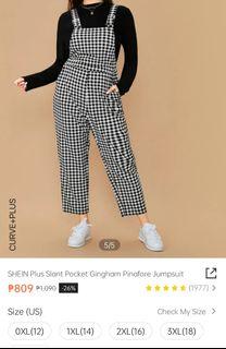 SHEIN PLUS SIZE PLAID OVERALL JUMPSUIT