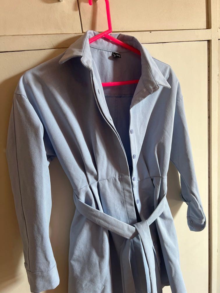 Sky blue blazer, Women's Fashion, Coats, Jackets and Outerwear on Carousell