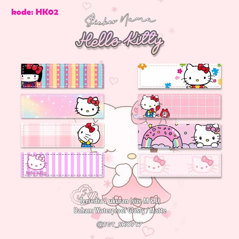 Sticker label nama custom waterproof kartun hellokitty sumiko gurashi  frozen disney hotel transylvania