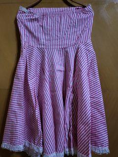 Stripe Pink Tube Dress