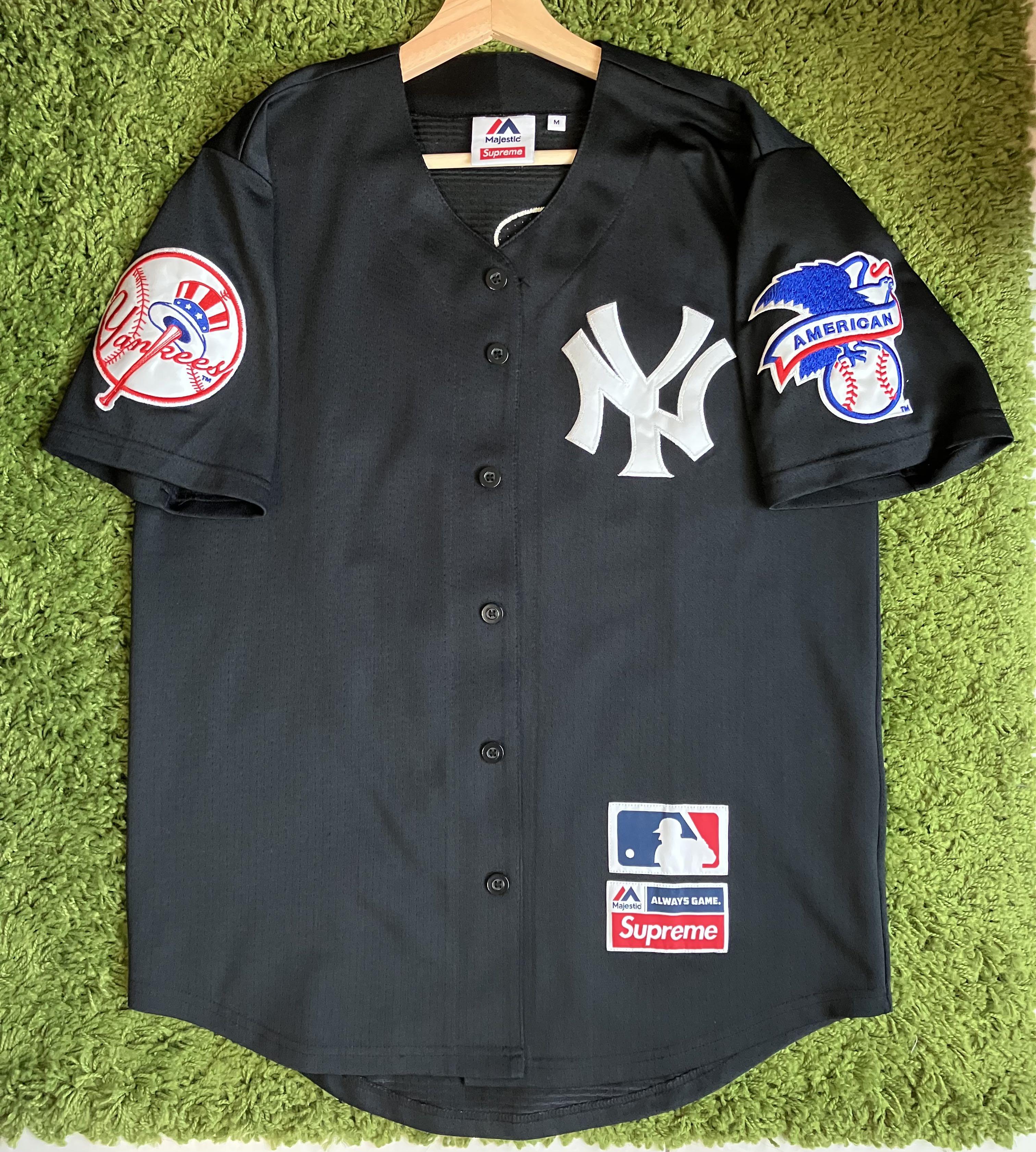 Ss15 Supreme Yankees Baseball Jersey size:m棒球襯衫
