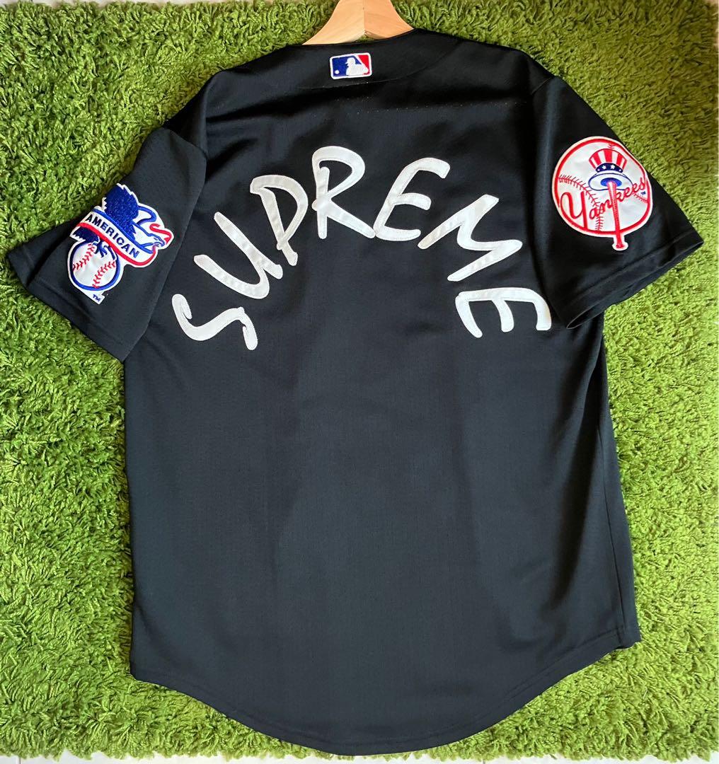 Ss15 Supreme Yankees Baseball Jersey size:m棒球襯衫, 他的時尚