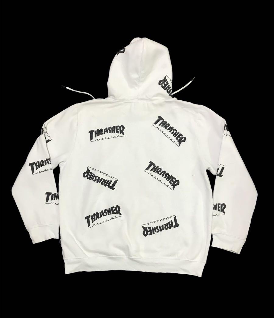 Thrasher Spell Out Full print Pullover Sweatshirt Hoodie Men s