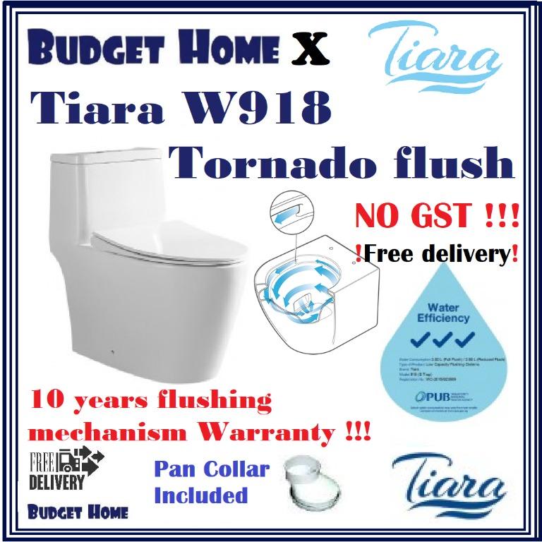 Rimless Toilet bowl //Tiara Tornado flush WC 918, Furniture & Home