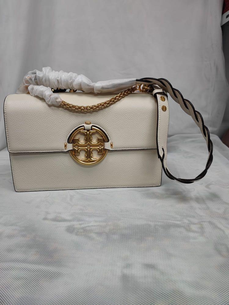 Tory Burch Miller Shoulder Bag (黑白), 名牌, 手袋及銀包- Carousell