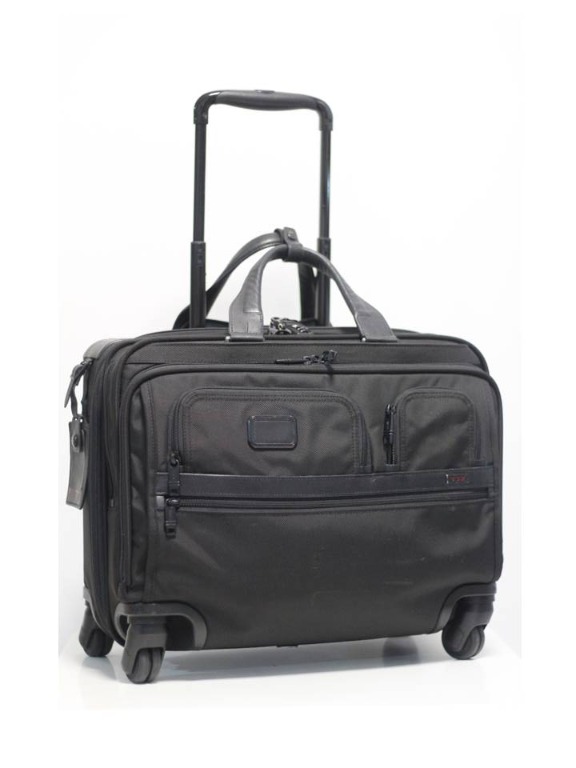 【超美品】TUMI トゥミ キャリーケース ブラック 　26627D2 TUMI ALPHA2 26627D2 4輪 デラックスブリーフ with ラップトップケース