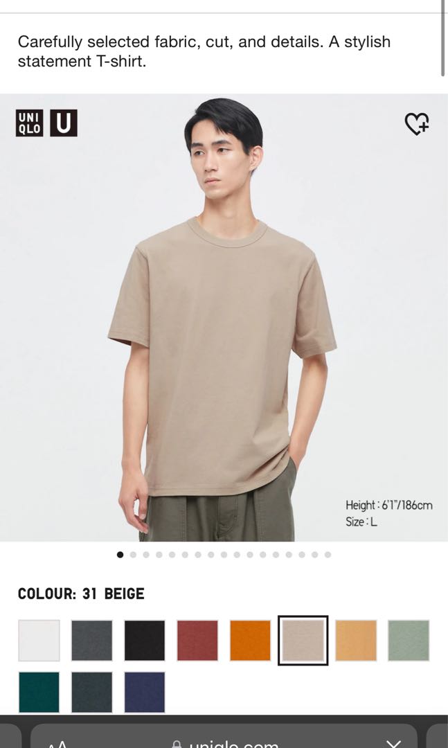 UNIQLO U Airism Cotton Crew Neck Oversized T-Shirt, Where To Buy, 452404-COL32
