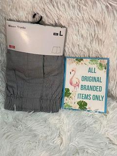 UNIQLO WOVEN TRUNKS for MEN LARGE Boxer Shorts GRAY