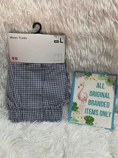 UNIQLO WOVEN TRUNKS for MEN LARGE Boxer Shorts NAVY