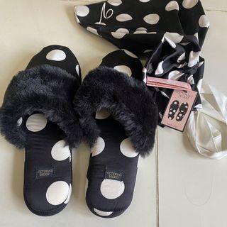Victoria’s Secret Satin Fur Loafers/ Slip-ons
