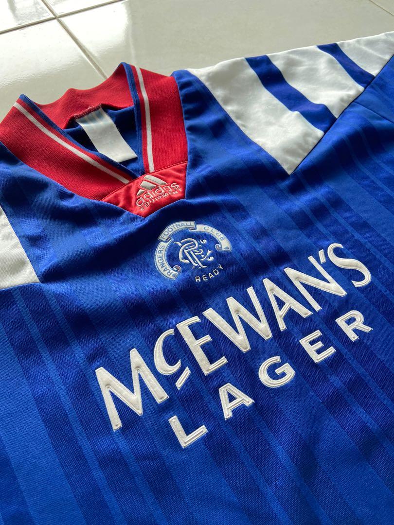 1992/93 Rangers Windbreaker Jacket / Old Adidas Glasgow Soccer