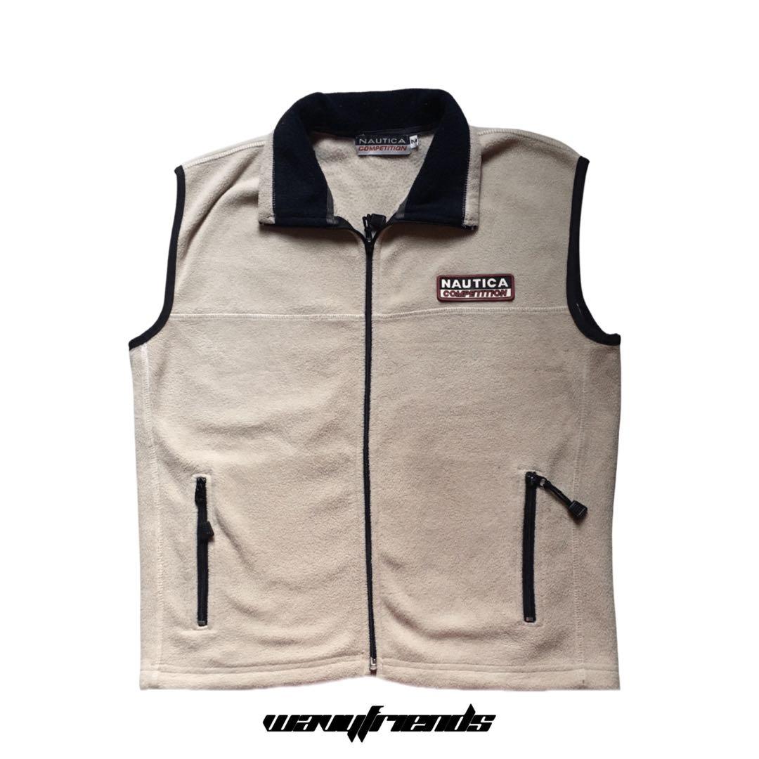 Vintage Nautica Cream Fleece Vest