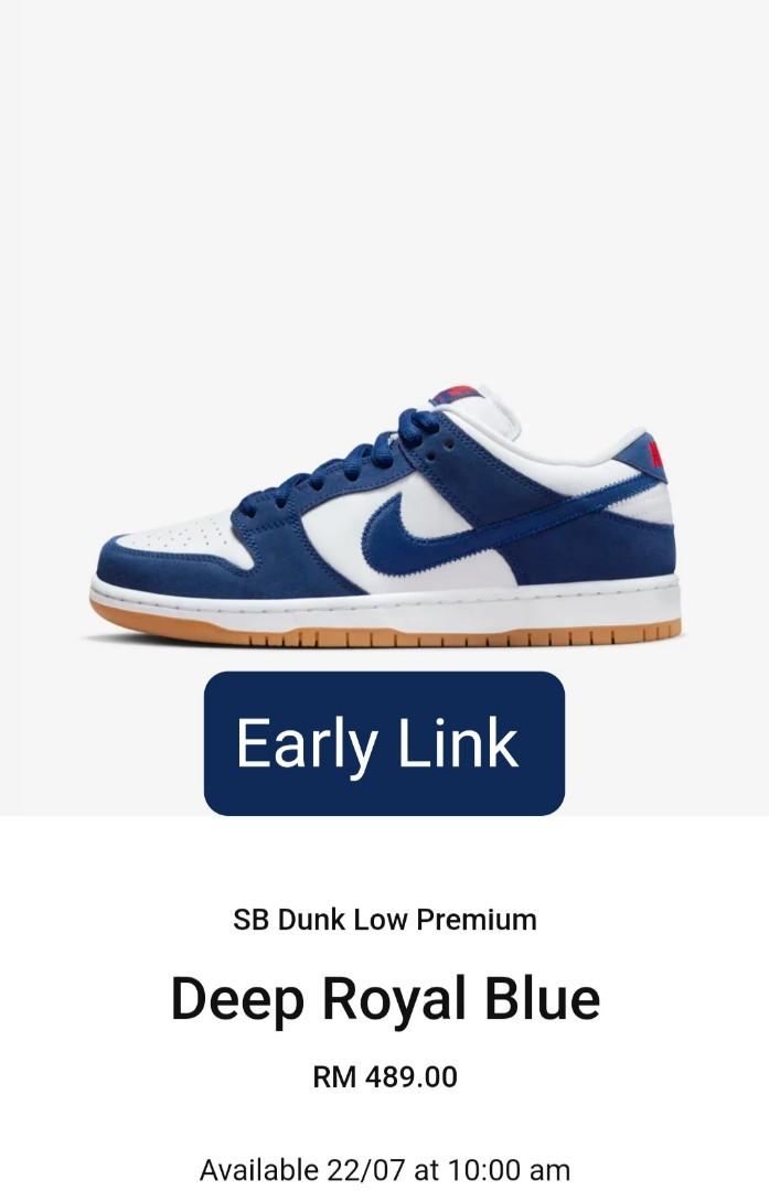 Nike dunk low deep royal blue
