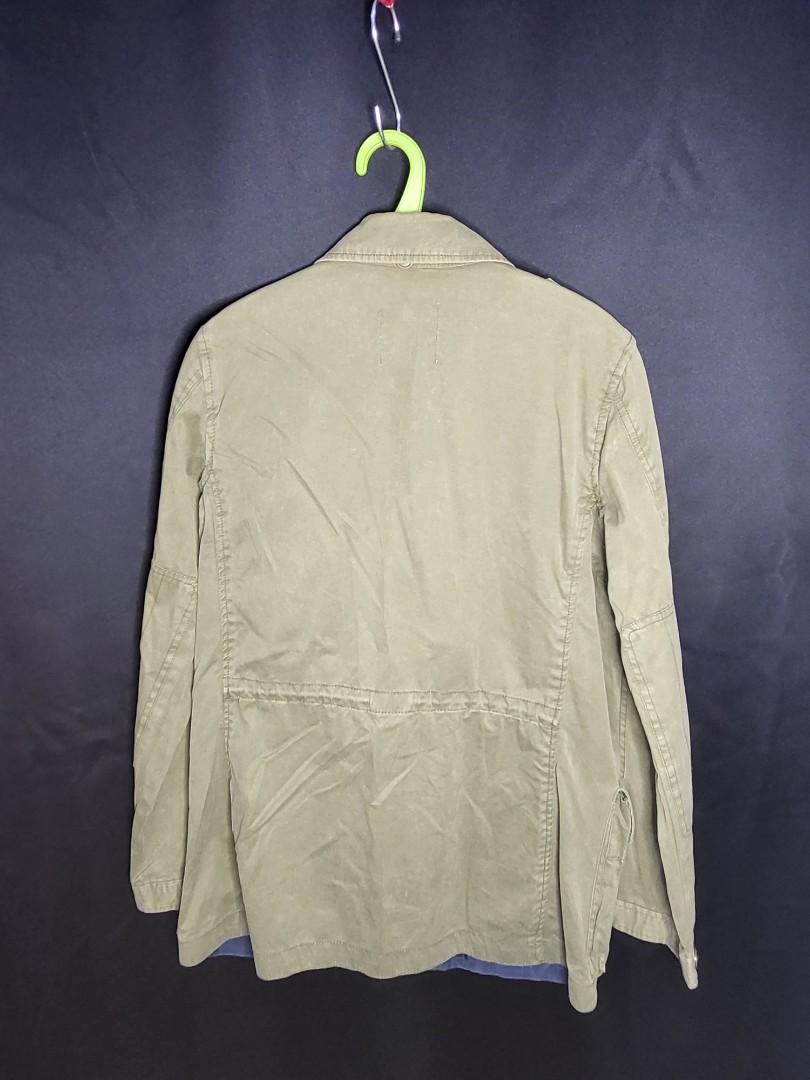 Zara Army Jacket with Patches and detachable hood, Women's Fashion