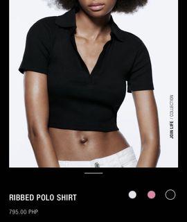 Zara ribbed polo shirt