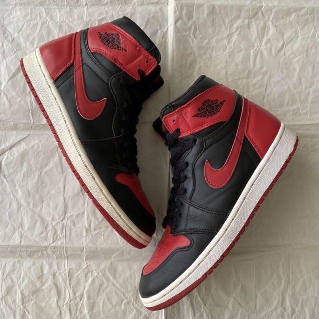 1994 Air Jordan 1 Retro Black Red Bred Men s Fashion Footwear