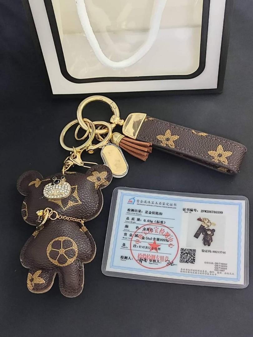 24K Gold LV Teddy Bear Keychain, Women's Fashion, Jewelry & Organizers,  Charms on Carousell