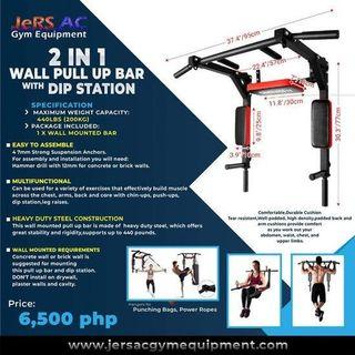 2in1 pull up bar dip station