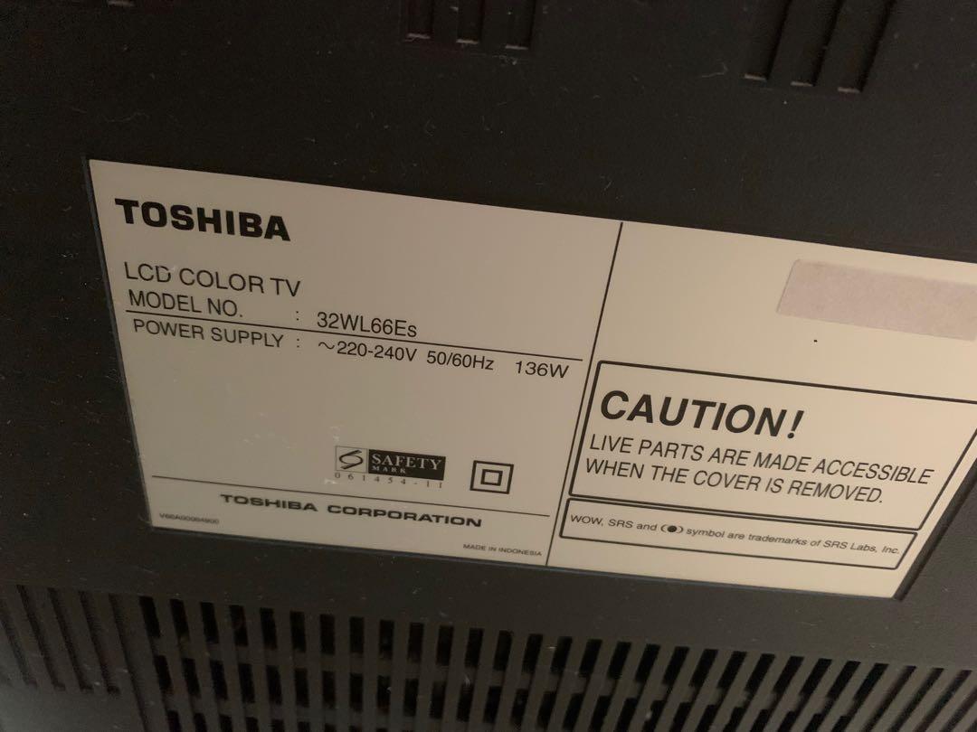 32inch Toshiba TV No sound, TV & Home Appliances, TV & Entertainment