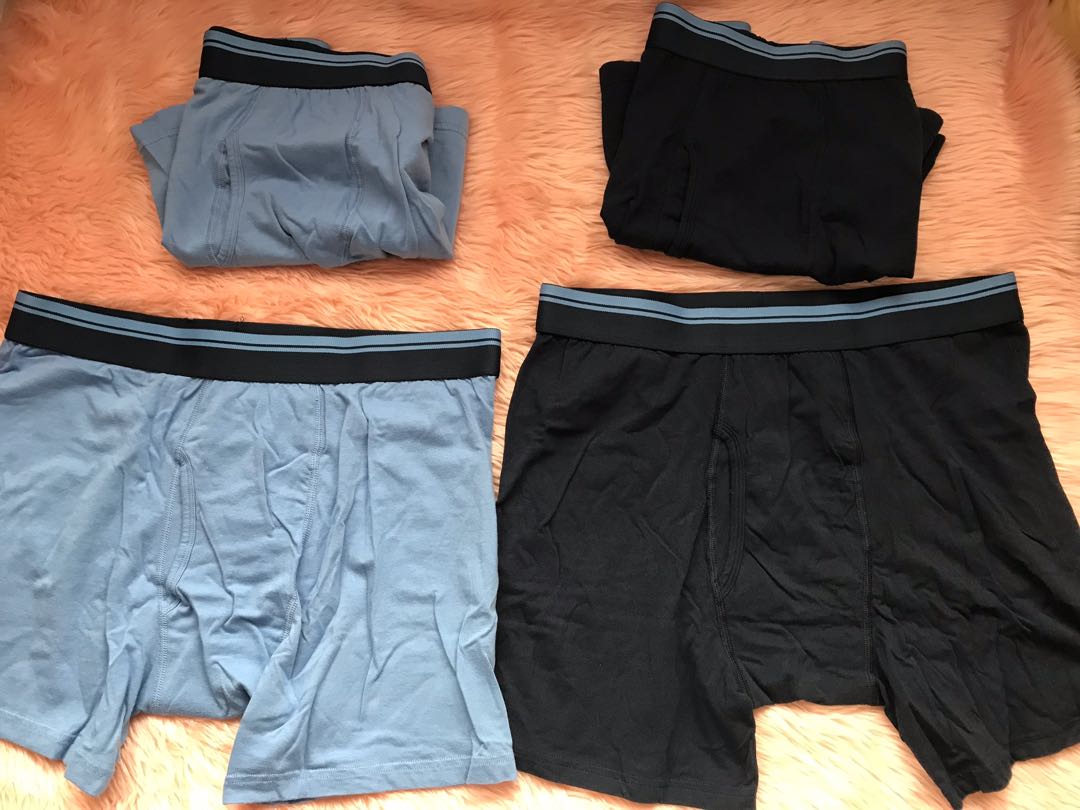 Kirkland Signature Men's Boxer Briefs Underwear 4 Pack Multi (2 Gray 2  Black)