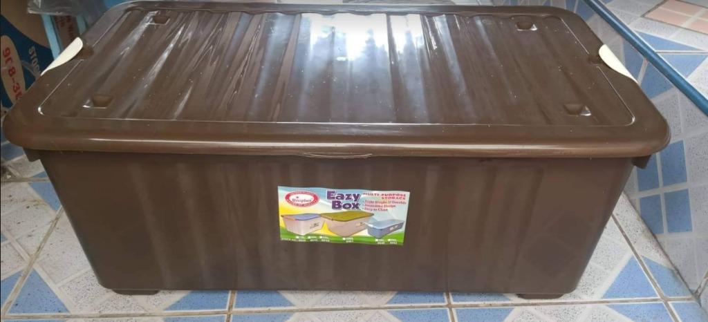 60L under bed storage box - easy box brown (Category: Storage Boxes & Baskets) located in Quezon City. Submitted by uno_store (Listing ID 1170113261, Image 3). Description: Lots of stocks - SALE SALE 60L Underbed storage big big boxes SOLD SOLD SOLD 1pc bound to Makati! thank you po maam Jomarrie! sa uulitin po! PM for orders and deliveries po! black sizes 40 liters black P 285 80 liters black P 315 102 liters black P 335 143 liters black P 355 1