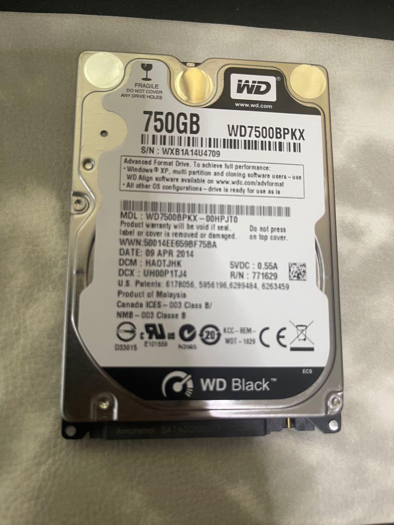 750GB 2.5 WD black HDD