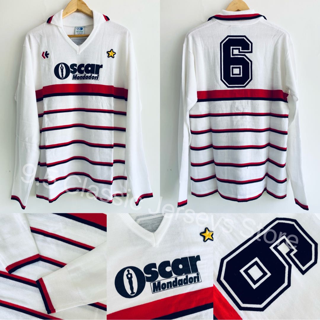 【美品】 away Milan AC 84/85 LS ⭐️$1150 / BNWT / M size: BARESI #6 ウェア