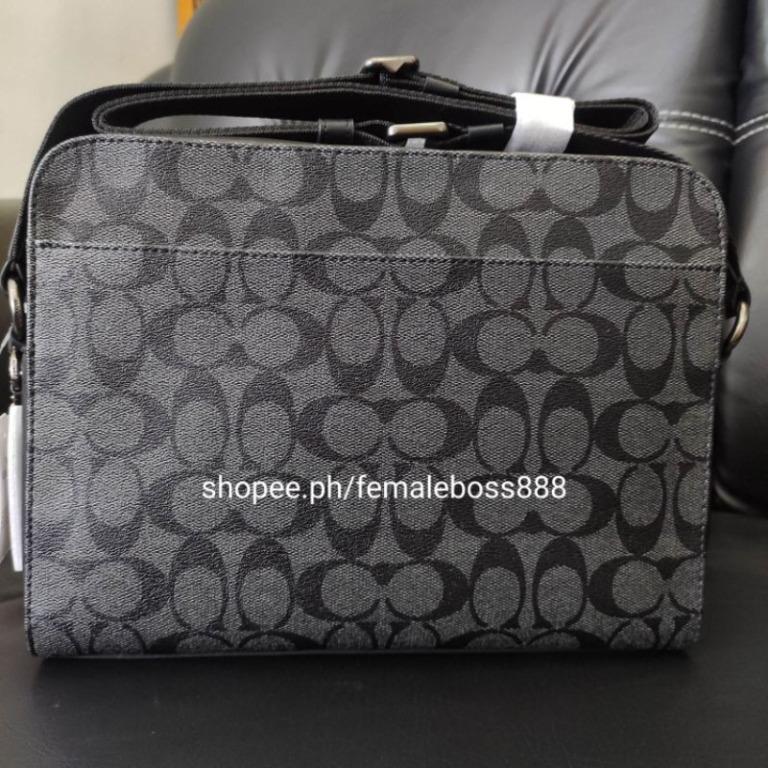 91485 Coach West Camera Bag in Signature Canvas, Men's Fashion, Bags