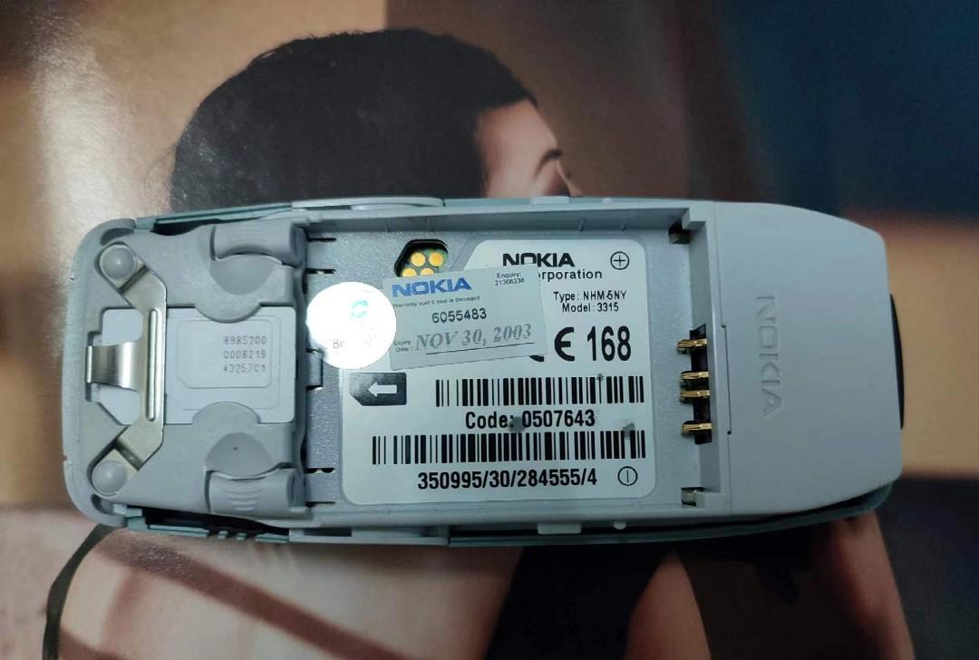 90 ~95%新Nokia 3315,操作全正常，全新代電、叉機！, 手提電話, 手機