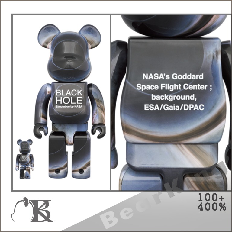 🥈現貨📦 全新Brand New BE@RBRICK BLACK HOLE 100％ u0026 400％ NASA 黑洞Bearbrick  BearKingHK BearKing