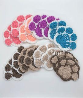 ❤️ Crochet Paw Coaster
