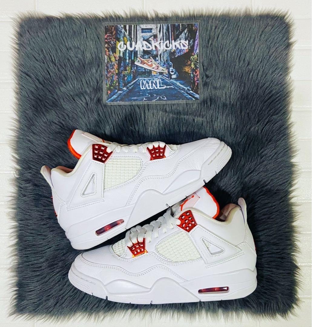 AIR JORDAN 4 RETRO ORANGE METALLIC, Men's Fashion, Footwear, Sneakers on  Carousell