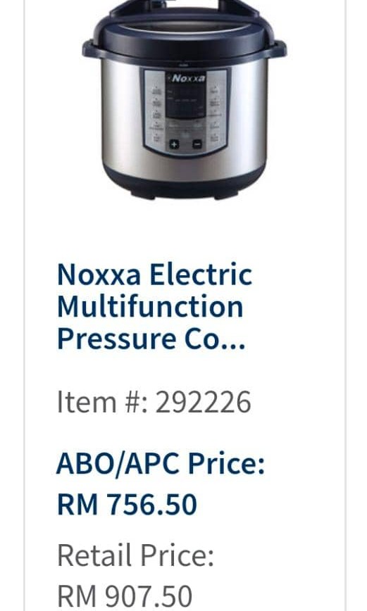 Amway noxxa pressure cooker price deals