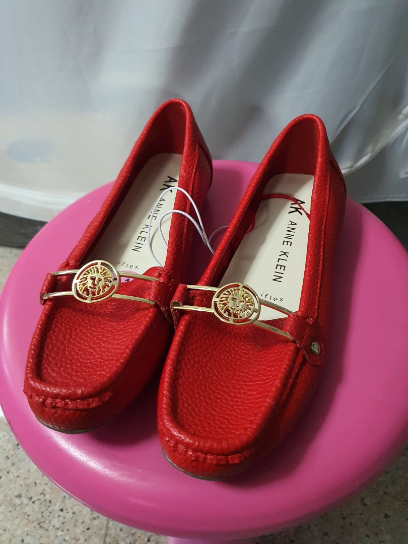 Anne Klein Red Flats Luxury Sneakers Footwear on Carousell