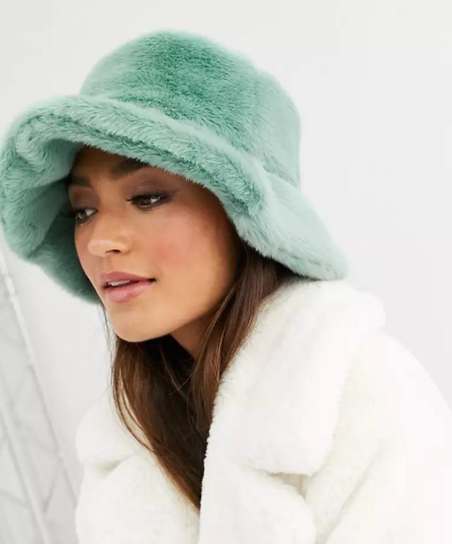 ASOS DESIGN faux fur bucket hat Women s Fashion Watches