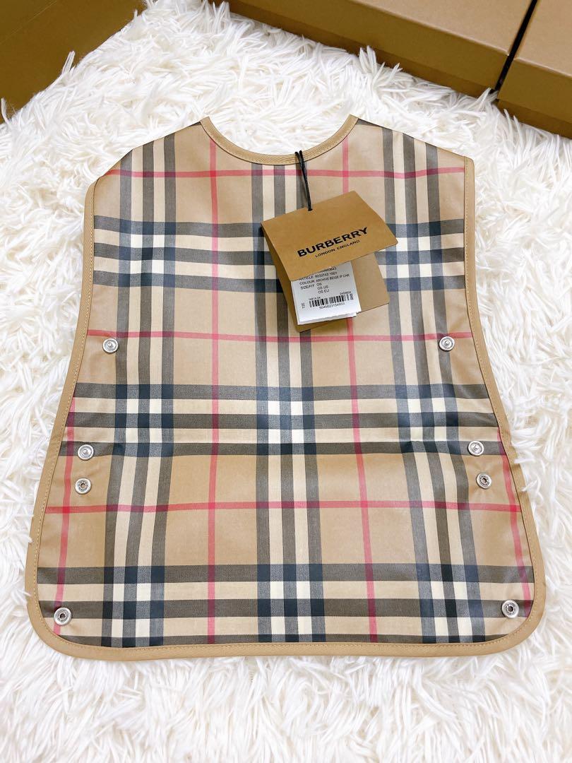 Authentic Burberry baby bib with box bag and empty gift card