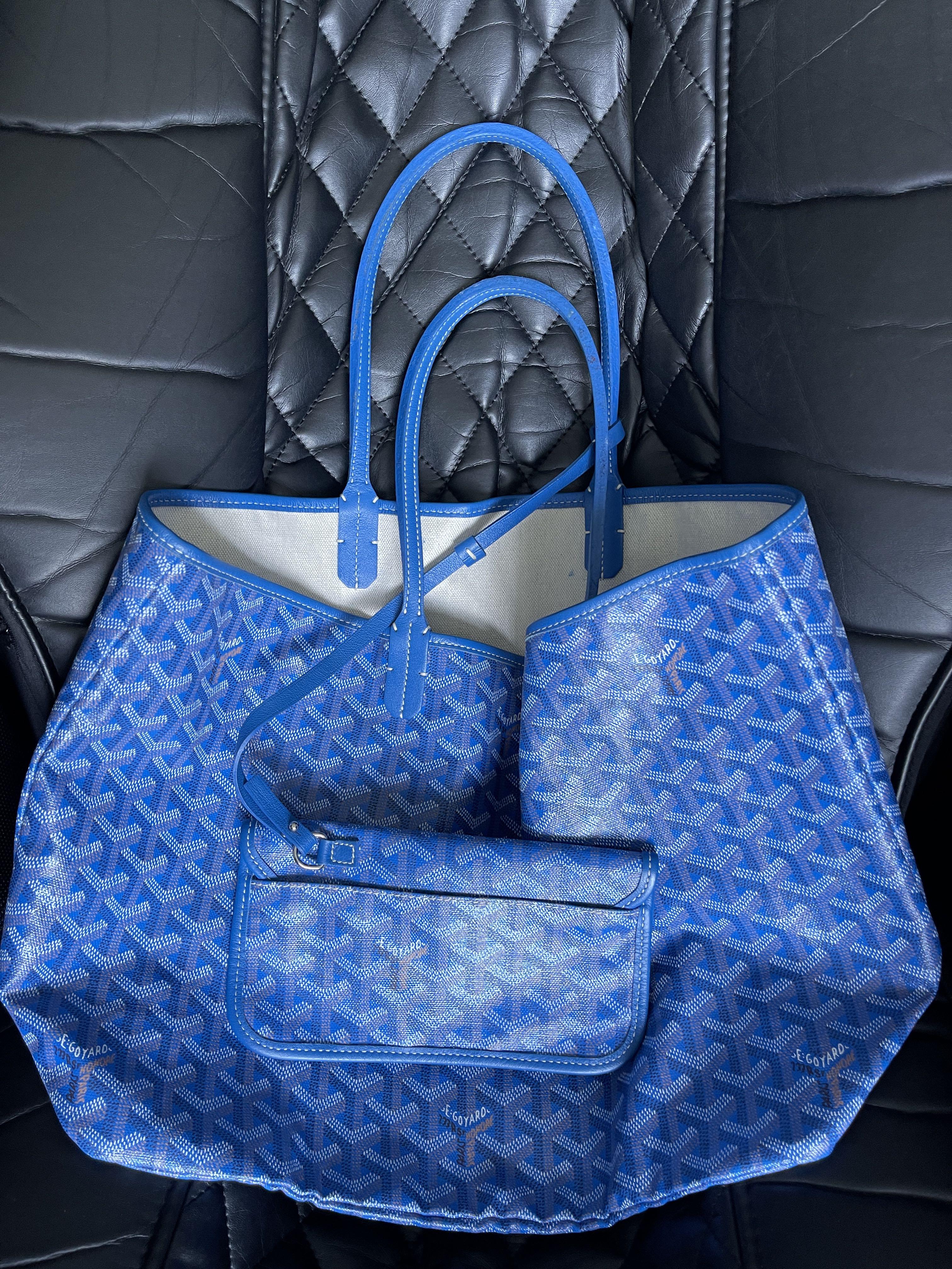 Goyard St louis navy blue, Luxury, Bags & Wallets on Carousell