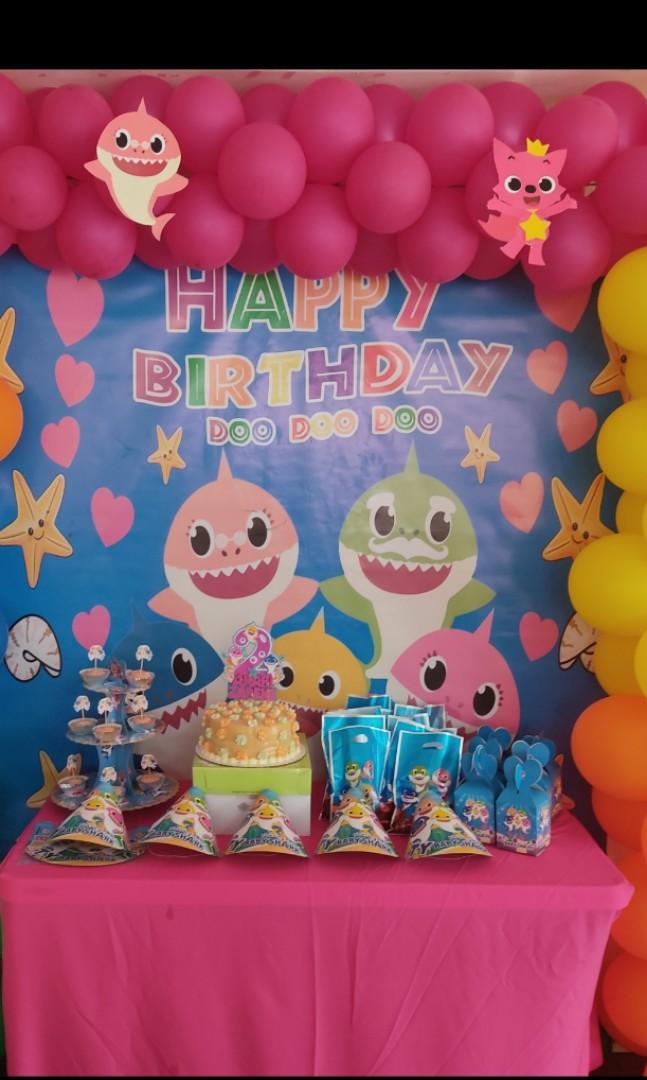 BABY SHARK THEME PARTY SET, Hobbies & Toys, Stationary & Craft, Occasions &  Party Supplies on Carousell