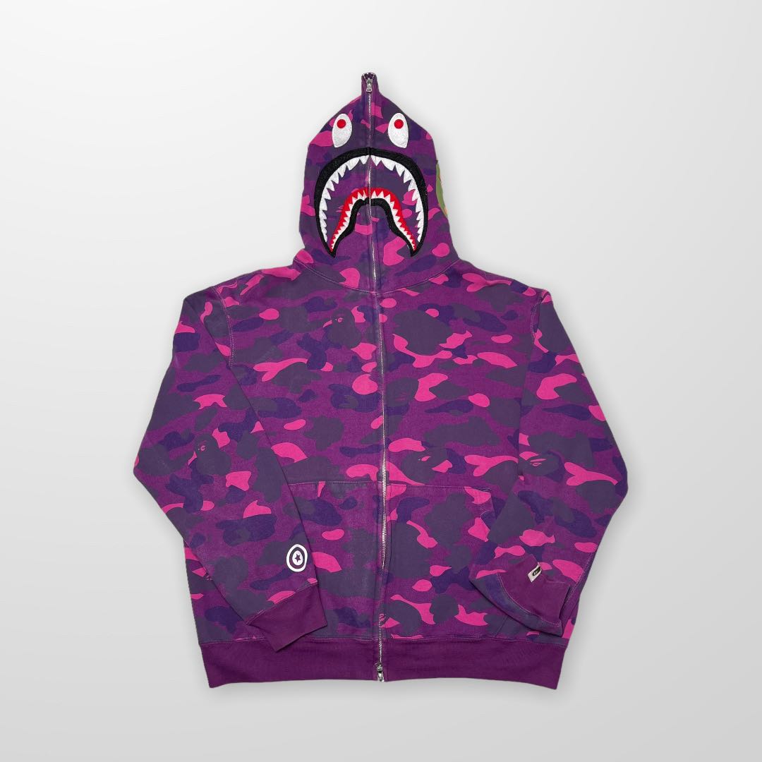 Purple bathing ape hoodie hot sale